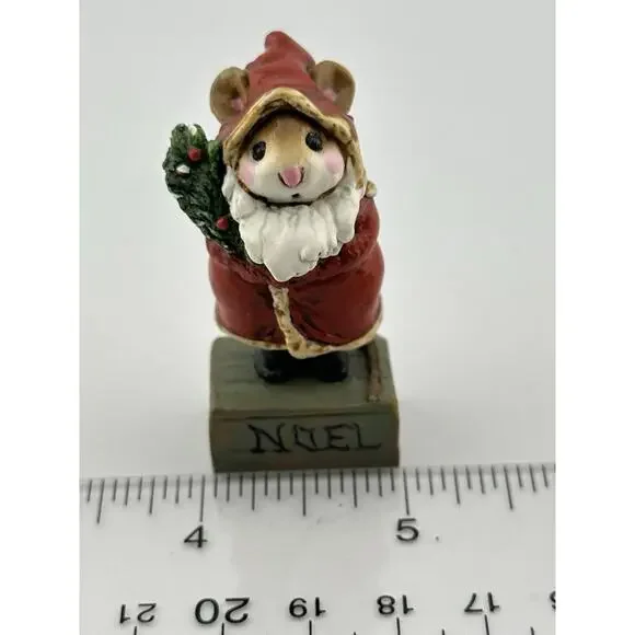 Wee Forest Folk Father Chris-Mouse 1989 AP M-146 Mouse Santa Figurine Retired